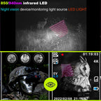 Professional Focus Night Vision Hunting Torch, Tactical Infrared Radiation Zoomable LED Flashlight, IR 850nm, 940nm, 10W