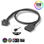 Motherboard 12V 4Pin RGB / 5V 3Pin ARGB to SM JST Female Male Conversion Adapter Cable 30cm for PC Computer LED Light Strip Line