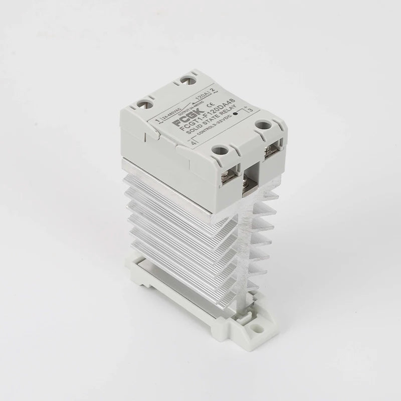 10A 25A 40A 60A 80A 100A Single Phase Slim SSR Solid State Relay With Heat Sink Industrial Relay DIN Rail Mount