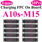 10pcs USB Charger Charging Port On Board FPC Connector For Samsung A10 A20s A50s A30s 40 A70 A10s M12 M14 M15 M16 Plug 78 Pin
