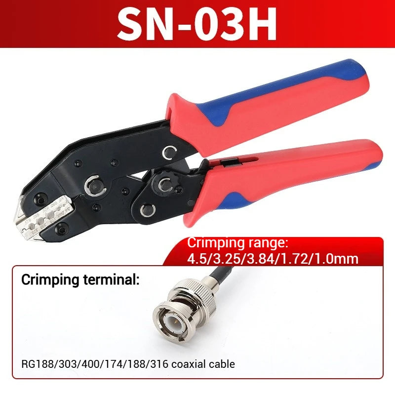 SN-68B Wire Crimping Tool for XH2.54/DuPont2.54/2.8/4.8/6.3/ Non-Insulated/Ferrule Terminals Ratcheting Crimper SN-58B