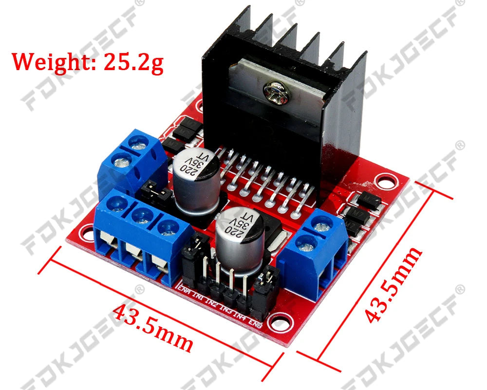 Mini L298N driver board module L298N stepper motor smart car robot breadboard peltier High Power DC Motor Driver for arduino