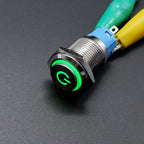16mm 19mm 22mm Metal Power Supply Switch Push Button PC Pulsador Car Engine Backlit 3v 6v 12v 24v 220v Momentary Start Stop LED