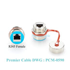 Rugged IP67 Waterproof RJ45 8P8C Female to Female Ethernet LAN Pass Through Coupler RJ45 Flush Panel Mount Socket Extender