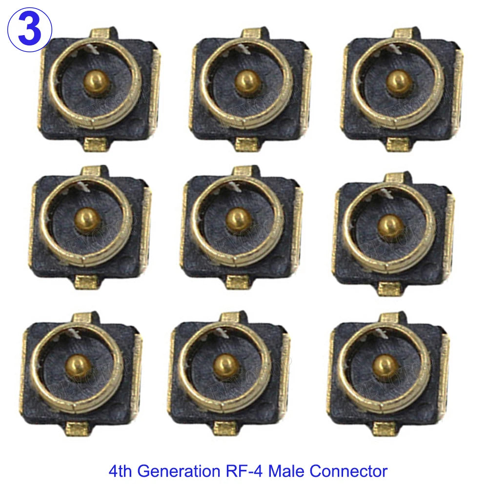 10PCS/Lot U.FL IPX-1st/3rd/4th Compatible Male Plug WiFi Antenna Socket SMT PCB RF Coaxial WiFi Connector Antenna Board Terminal