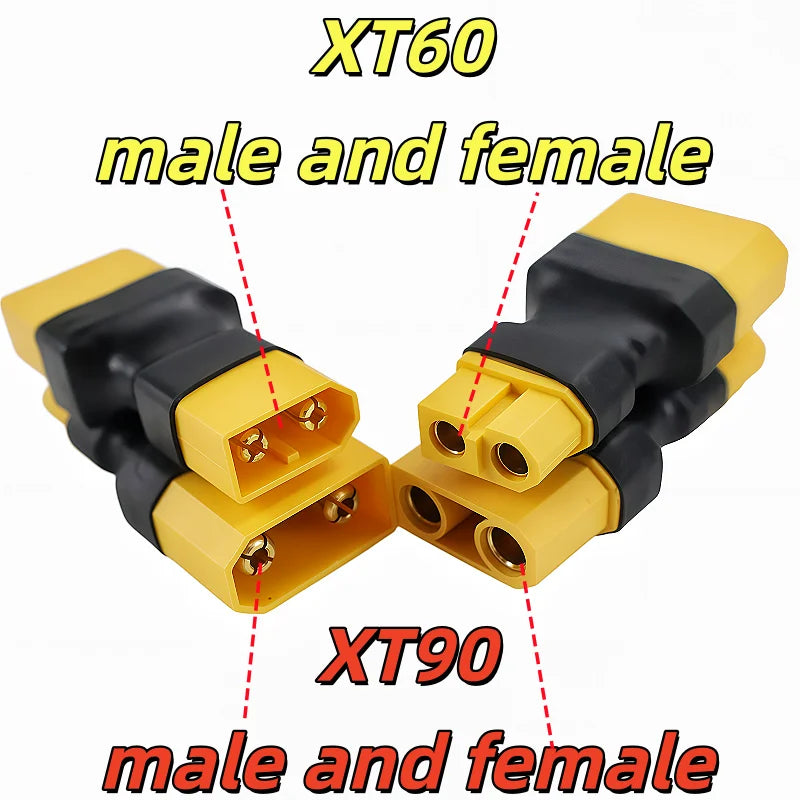 Adapter XT60 Male / Female To XT90 Male / Female Connector Conversion Adapter for RC Lipo Battery Control Parts DIY