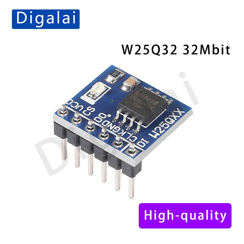 100%New original 2PCS W25Q32 W25Q64 W25Q128 FLASH storage module SPI interface adapter board BV FV