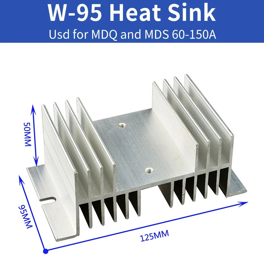 MDS100A/1600V Three Phase Rectifier Bridge Installing The W-95 Heatsink Three Phase Biode Bridge Rectifier 100A