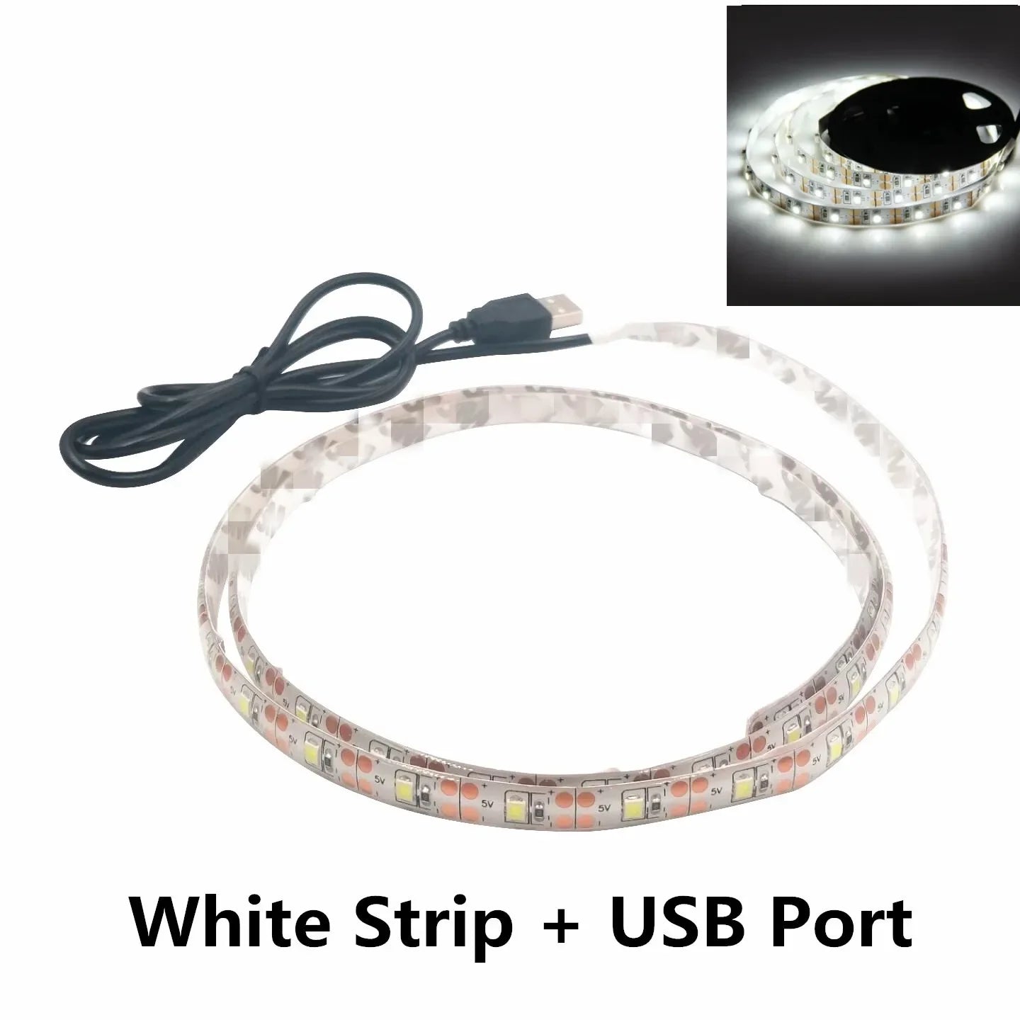 DC 5V USB LED Strips 2835 White Warm White LED Strip Light TV Background Lighting Tape Home Decor Lamp 1M 2M 3M 4M 5M LED Strip