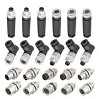 M8 Sensor Connector Waterproof Male&Female Plug Straight Angle Screw Threaded Coupling 3pin 4pin 5pin 6pin 8pin