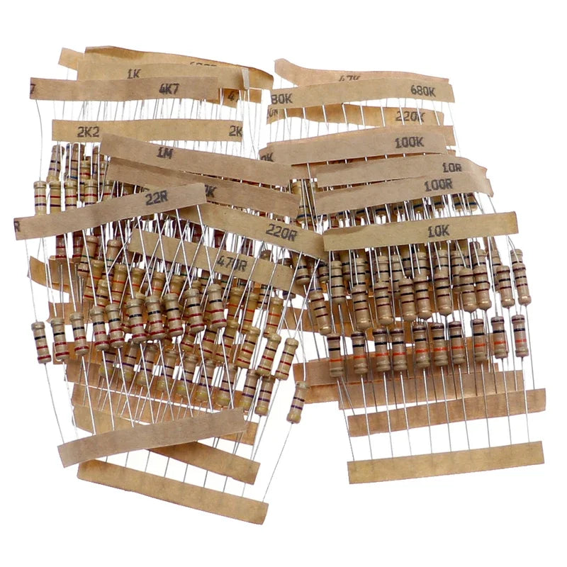 200pcs/lot 20Value 1W 5% Resistor Assortment Kit Set 10 ohm - 1M Carbon Film Resistor package