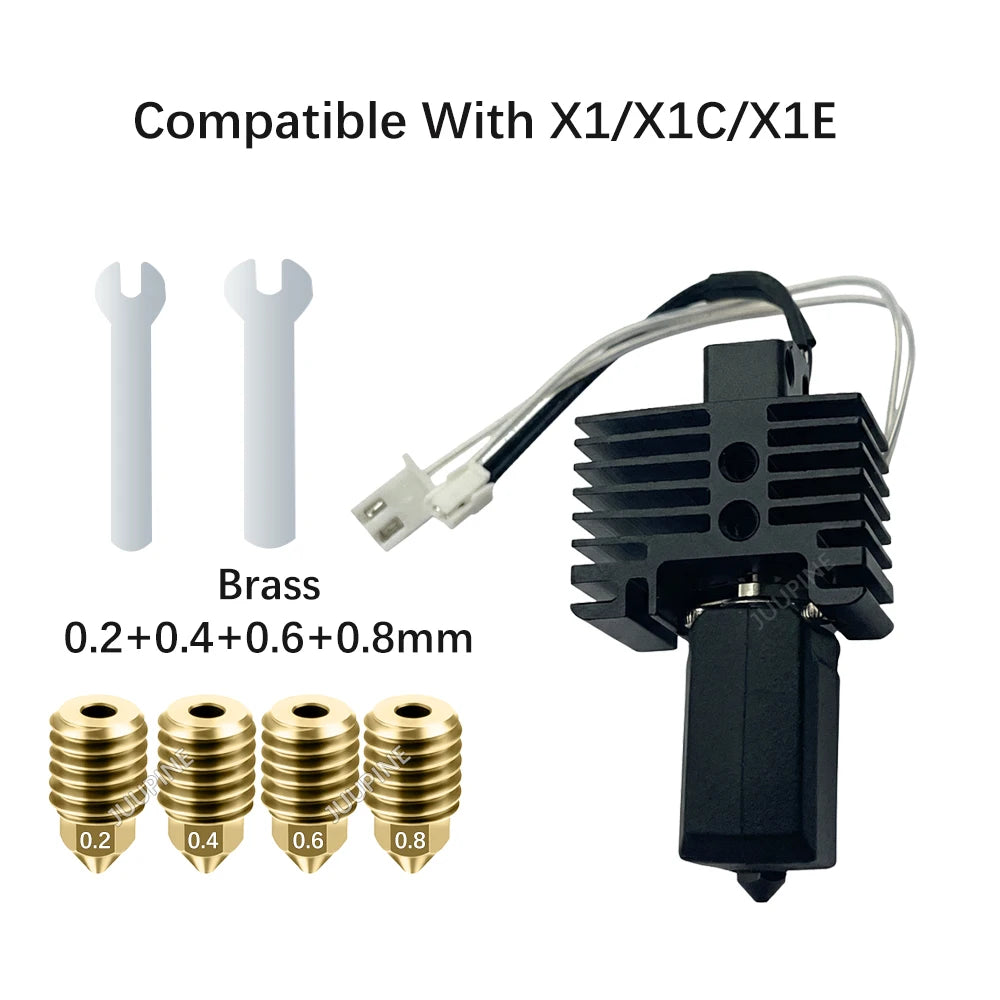 V2 Hotend Assembly For Bambu Lab P1S X1 X1C P1P With Heater Cartridge Thermistor 0.4 Nozzle Bambulab Hot end Extruder Accessorie