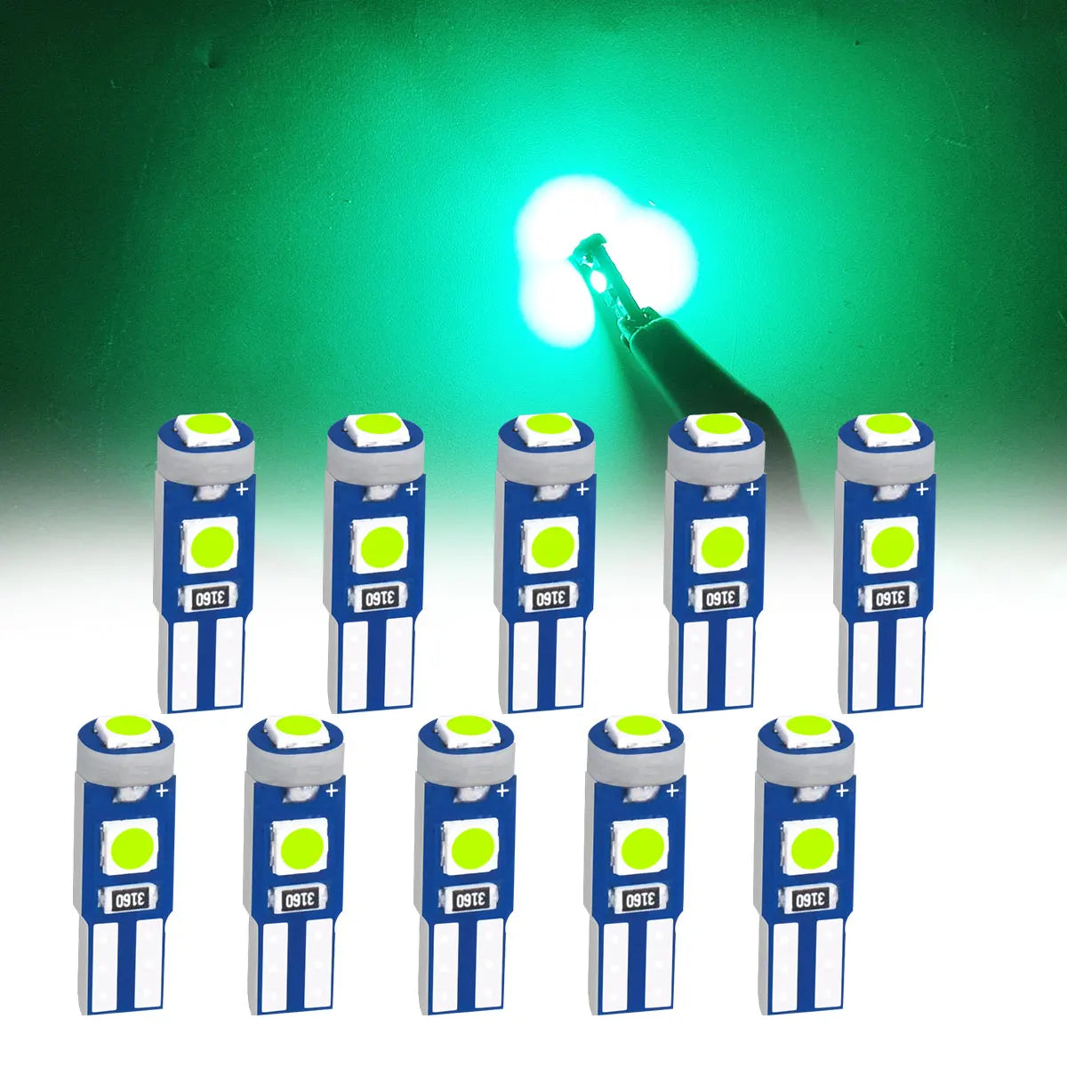 Ultra Bright T5 W1.2W W2.3W 3030 3Chipsets LED Small Bulbs 12V White/Ice Blue/Pink/Yellow/Red for Car Panel and Instrument Light