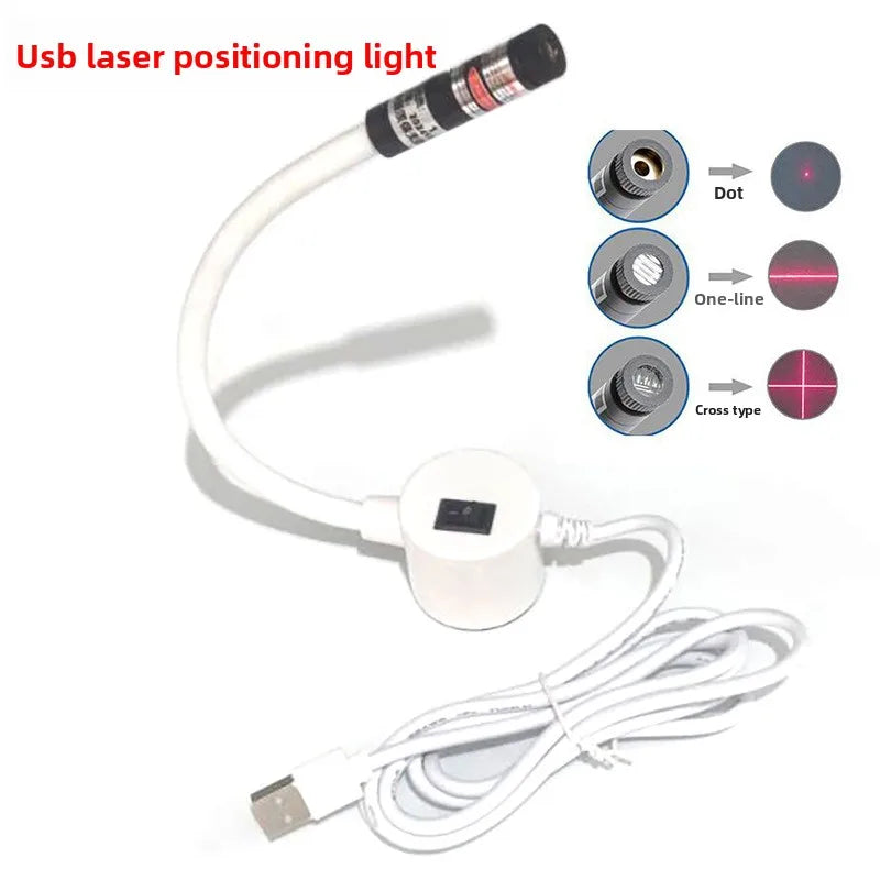 USB Red/Green Laser Positioning Light Infrared Working Lamp Cutting with Magnetic Base DC5V Line/Cross/dot Sewing Machine Supply