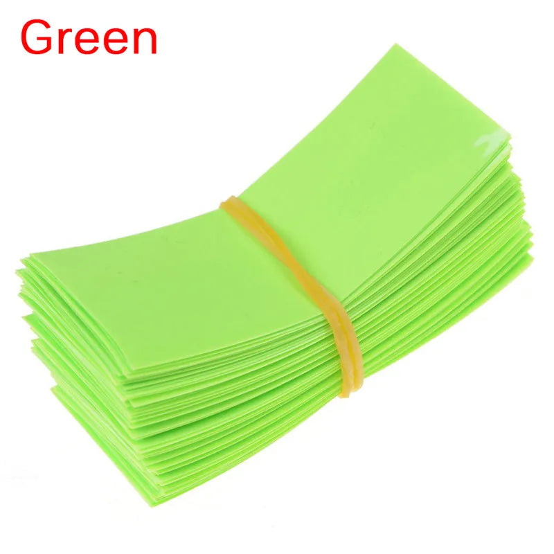 100pcs Li-ion 18650 Battery Wrap PVC Heat Shrink Tubing Precut For Battery Film Tape Battery Cover Shrinking Tube