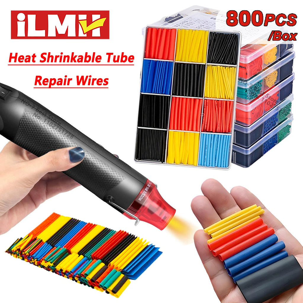 Heat Shrink Tube Kit Thermoresistant Tubing Heat Shrink Wire Wrapping Electrical Connection Cable Insulation Sleeved Protecter