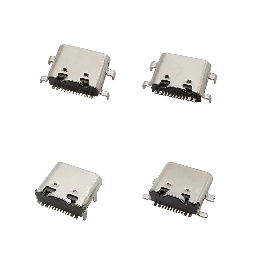 40Pcs Type C USB Connector Female Charging Port Jack 6/16Pin Type-C Socket PCB Soldering SMD SMT DIY Repair Type C Adapter
