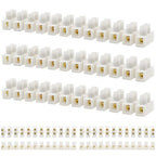 10/20 Pack Terminal Block, 12-Position Dual Row Terminal Strip Screw Terminal Electric Barrier Block for Small Home Projects