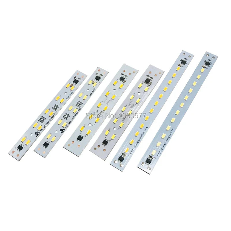 1pcs AC 220v LED Crystal Light Bar Strip 5W 120mm 160mm Free Driver Module SMD 5730 LED PCB White Warm White T5 T8 Light Source