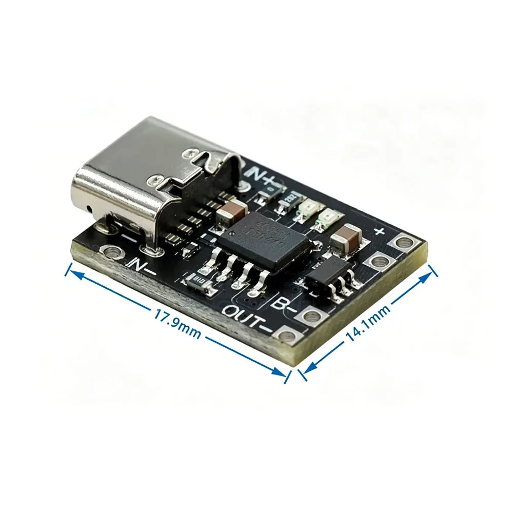 5-20pcs Super small lithium-ion battery charging board 1A 3.7V-4.2V charger module with Type-C interface and protection board