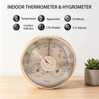 3 in 1 Barometer Thermometer Hygrometer Wall Mounted Waterproof Temperature and Humidity Gauge Large Display Space Saving