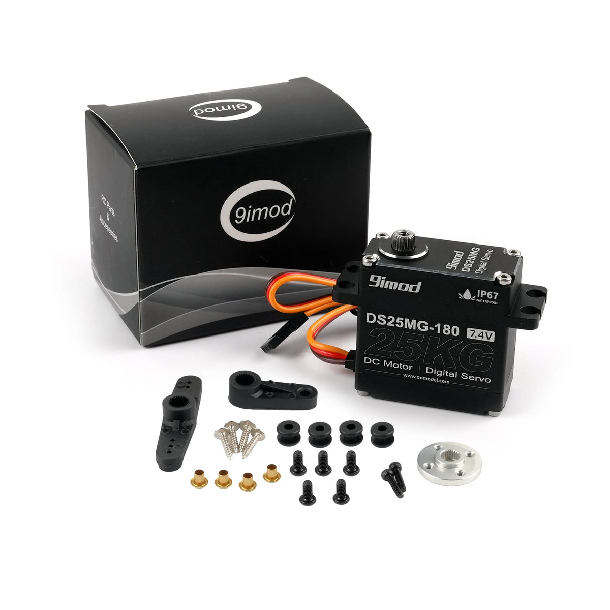 9imod 25kg/35kg Digital DS35MG Servo IP67 Metal Gear DS25MG 180°/270° Motor Servos for trx4 Scx10 1/8 1/10 RC Cars Crawler