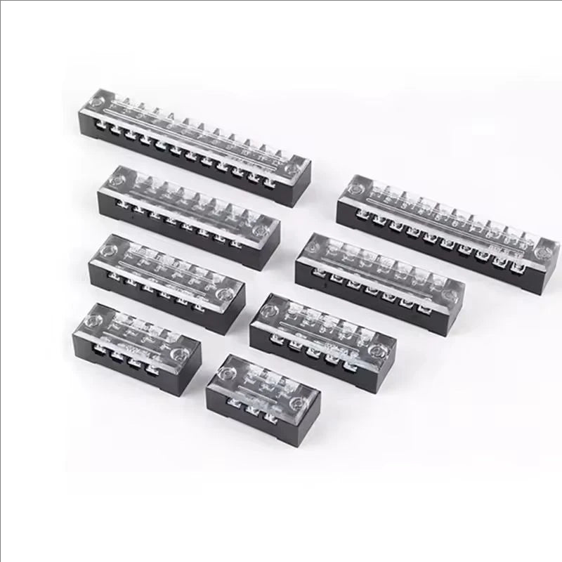 Dual Row Strip Screw Terminal Block TB1503-TB151 15A  Fixed Wiring Board Wire Connector for Electronic Components