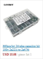 20pcs 2W Metal film resistor 1% 1R~1M 2.2R 4.7R 10R 22R 47R 100R 220R 470R 1K 10K 100K 2.2 4.7 10 22 47 100 220 470 ohm