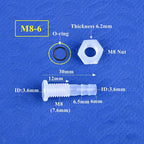 PP Straight Bulkhead Connector M5~M16 Thread To 3~12mm Aquarium Water Tank Inlet Outlet Joint Garden Irrigation Hose Connectors