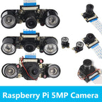 Raspberry Pi 4 Camera 5MP 1080P Night Vision Fisheye IR-CUT Camera Infrared Light OV5647 Webcam for Raspberry Pi 4B 3B+ 3B Zero