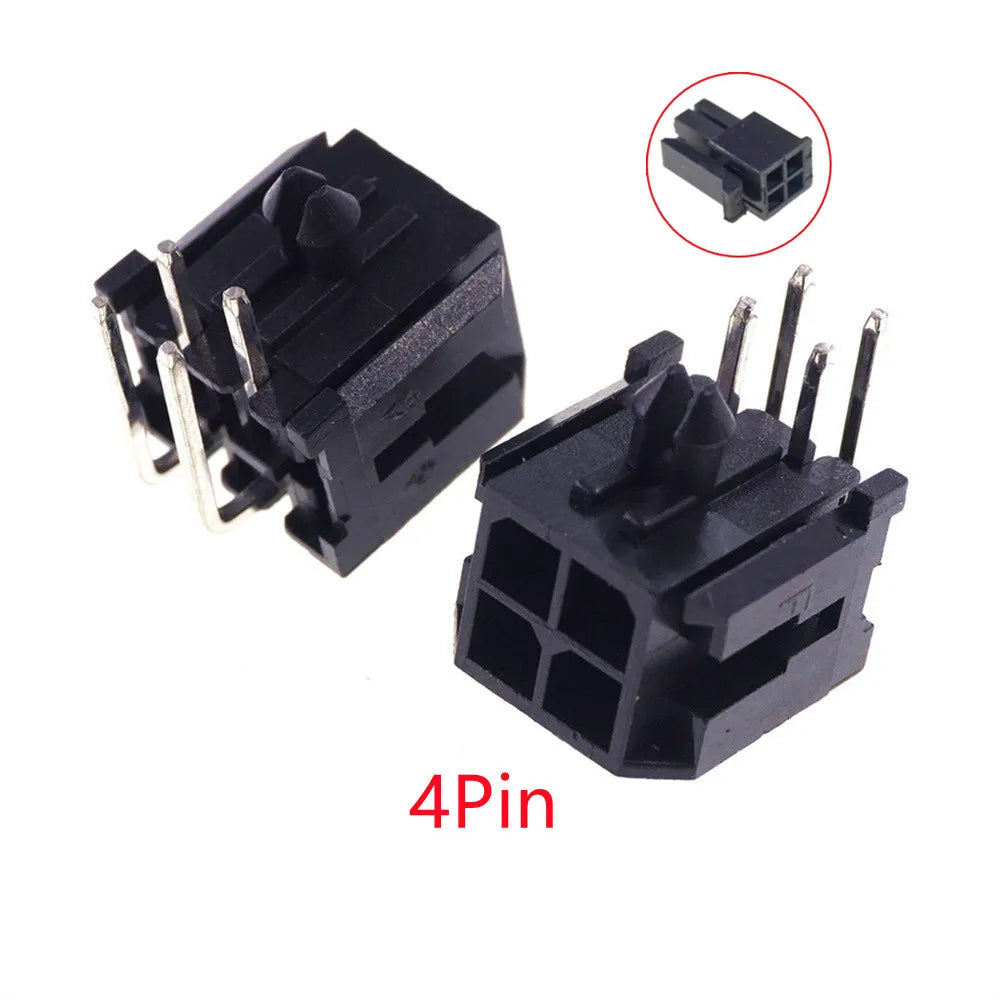 10/100Pcs 3.0mm Wafer Micro-Fit 3.0 Connector PCB Male Header Right Angle 2 4 6 8 10 12 14 16 18 20 22 24 Pin Board Solder 43045