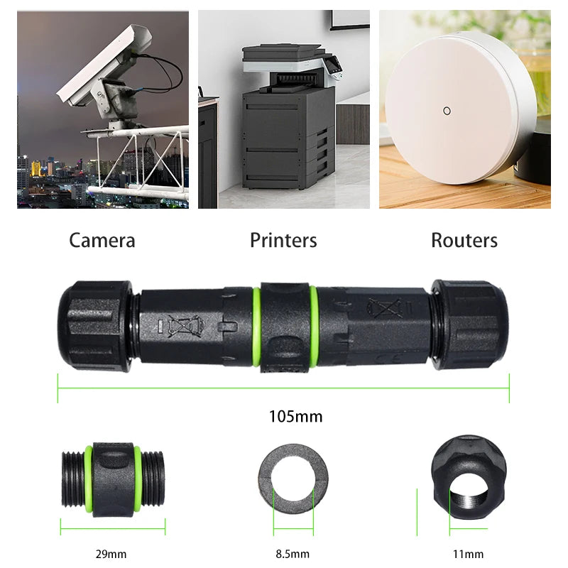 YXY RJ45 Waterproof Connector M16 5-9mm Wire Diameter IP68 RJ45 Interface Cable Connectors Network Unshielded Wire Connector