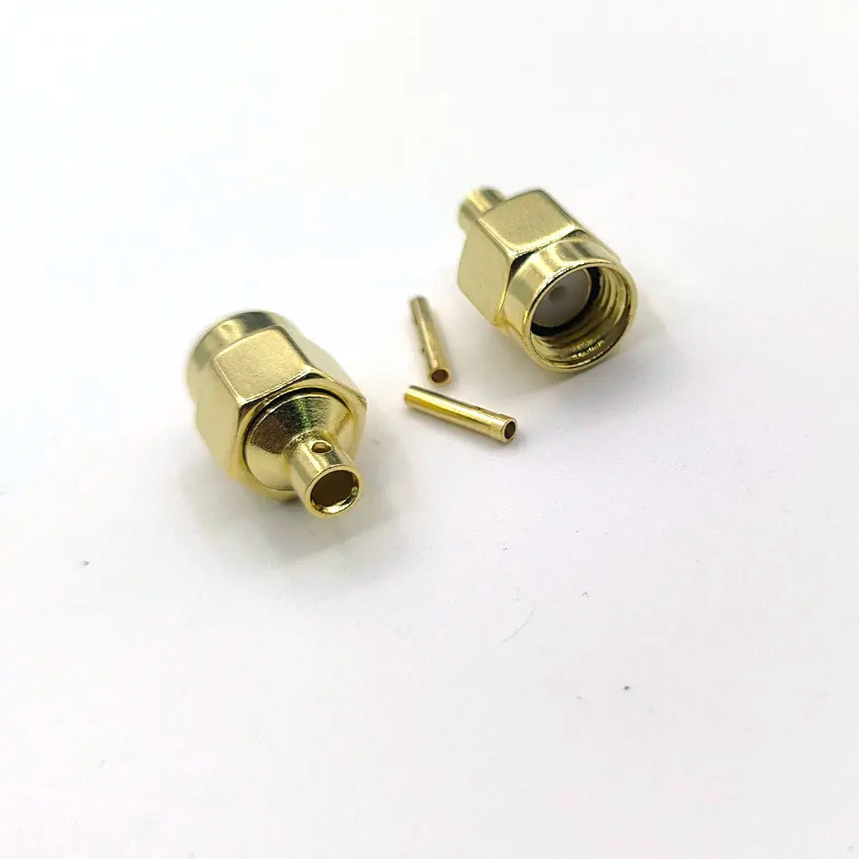 100PCS/500pcs RG405 Connector RP SMA Male Plug Solder RG405 0.086' Semi-Rigid Cable