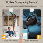 ZigBee 24G Human Presence Detector Minimum MmWave Radar Motion Sensor with Magnetic Bracket for Smart Life Tuya Hub Zigbee2mqtt