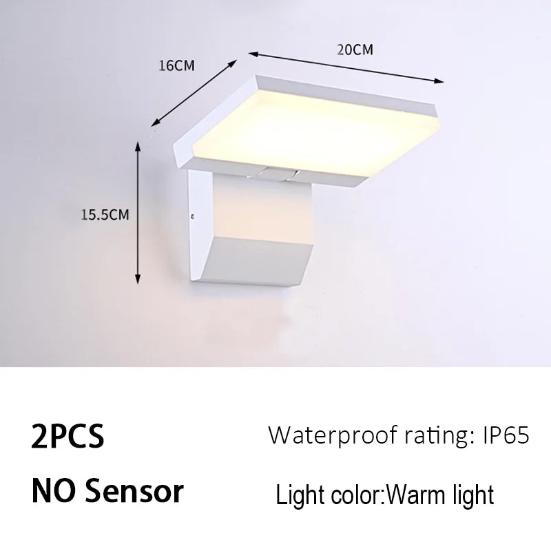Modern Outdoor Wall Lamp LED Waterproof IP65 Sensor Wall Lights Garden Courtyard Balcony Corridor Porch Bedroom Indoor Lamps