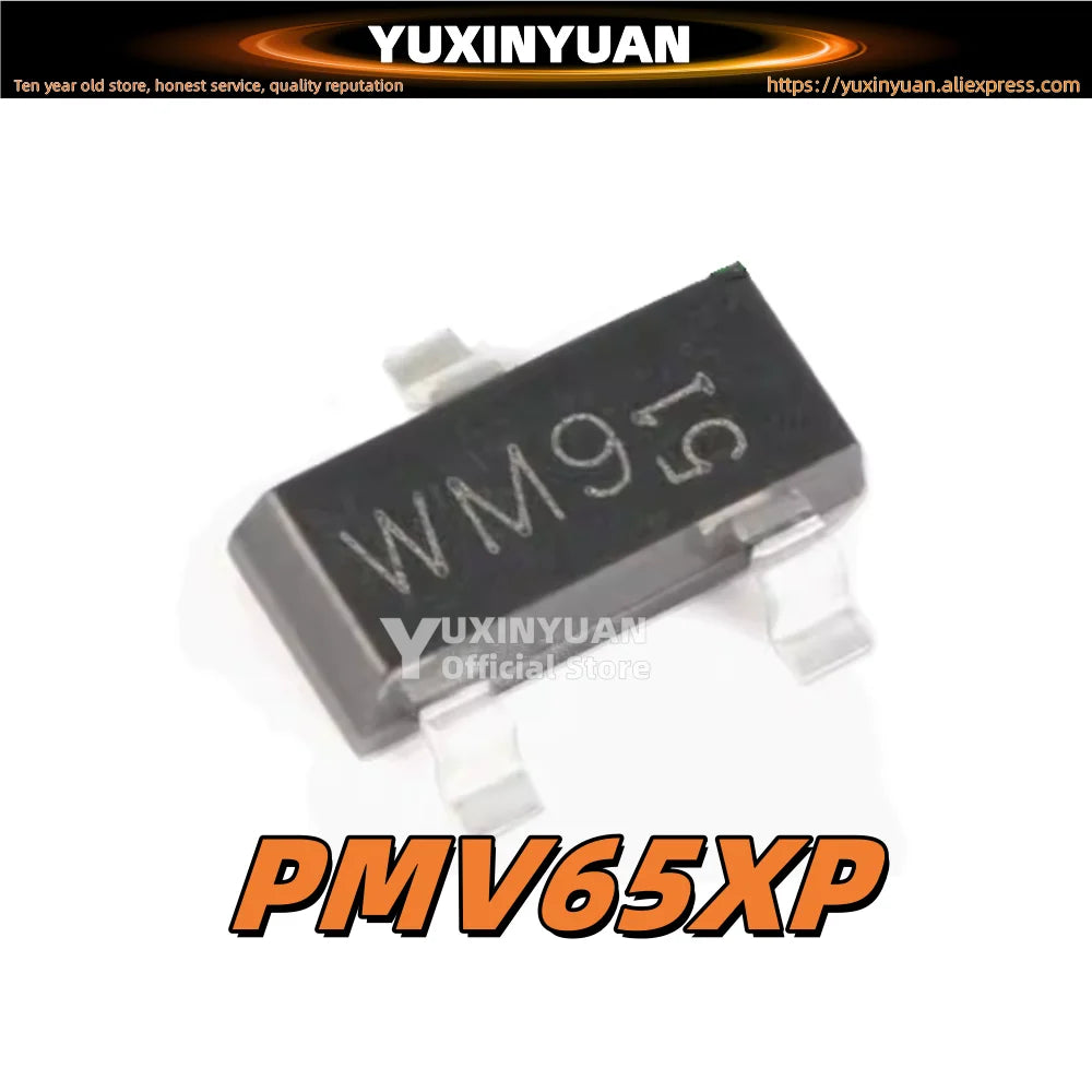 10PCS Brand new original PMV65XP,215 silk-screened WM9 SOT-23 P channel surface mount MOSFET