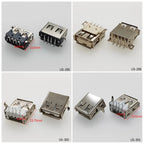 5PCS USB2.0 Female USB Socket Connector 4P USB 2.0 4 Pin Female USB 2.0 Transfers Jack For Laptop Notebook Computer USB Type A/B