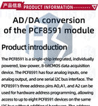 ‌PCF8591 ADC/DAC Converter Module – 8-Bit I2C Interface with Analog Inputs for Light/Temperature Sensor