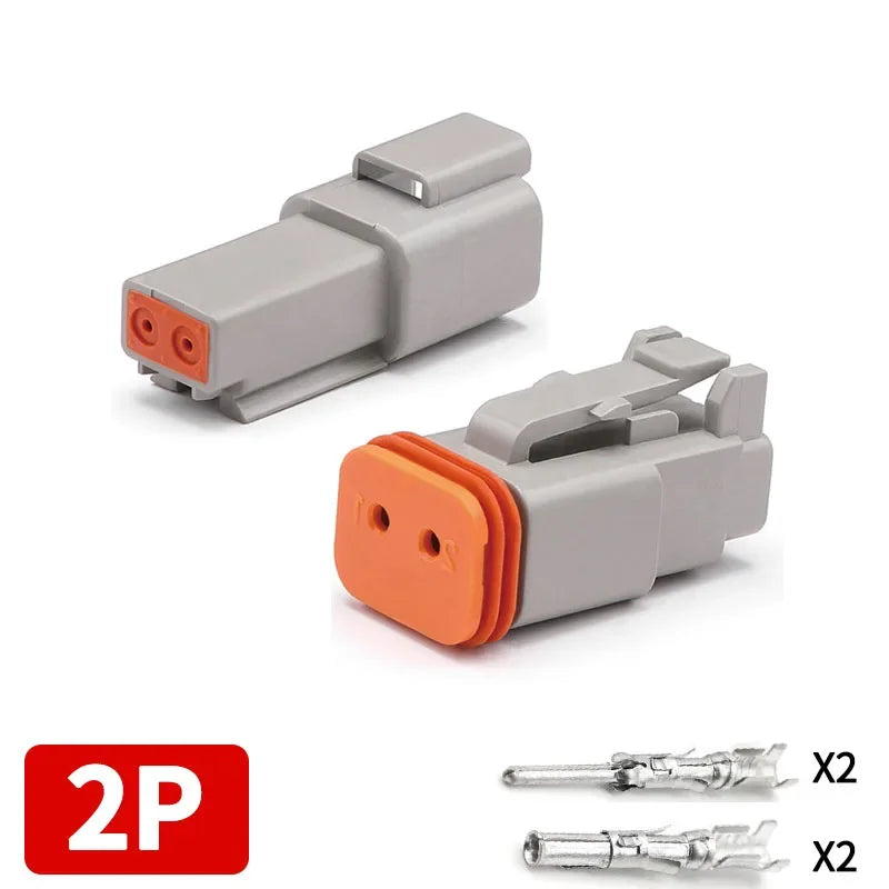 2/3/4/6/8/12Pin Deutsch Type DT Connector Plug-In With Fixed Flange DTM/DTP Waterproof Wire Automotive Connector