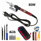 80W Digital Electric Soldering Iron Set Kit 220V 110V Temperature  Adjustable LCD Display Solder Welding Iron Tool Tips