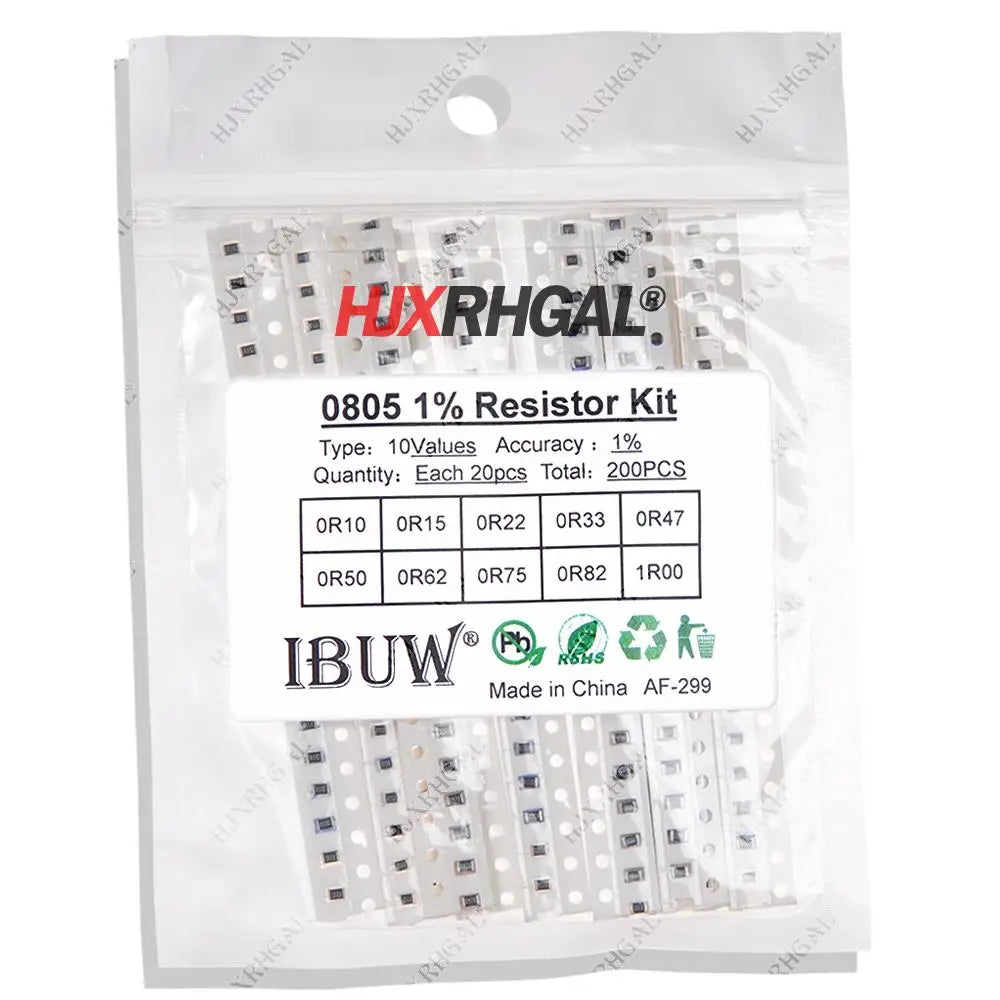0603 SMD Resistor Kit Assorted Kit 1ohm-1M ohm 1% 33valuesX 20PCS=660PCS Sample Kit 0805 1206 1210 0402