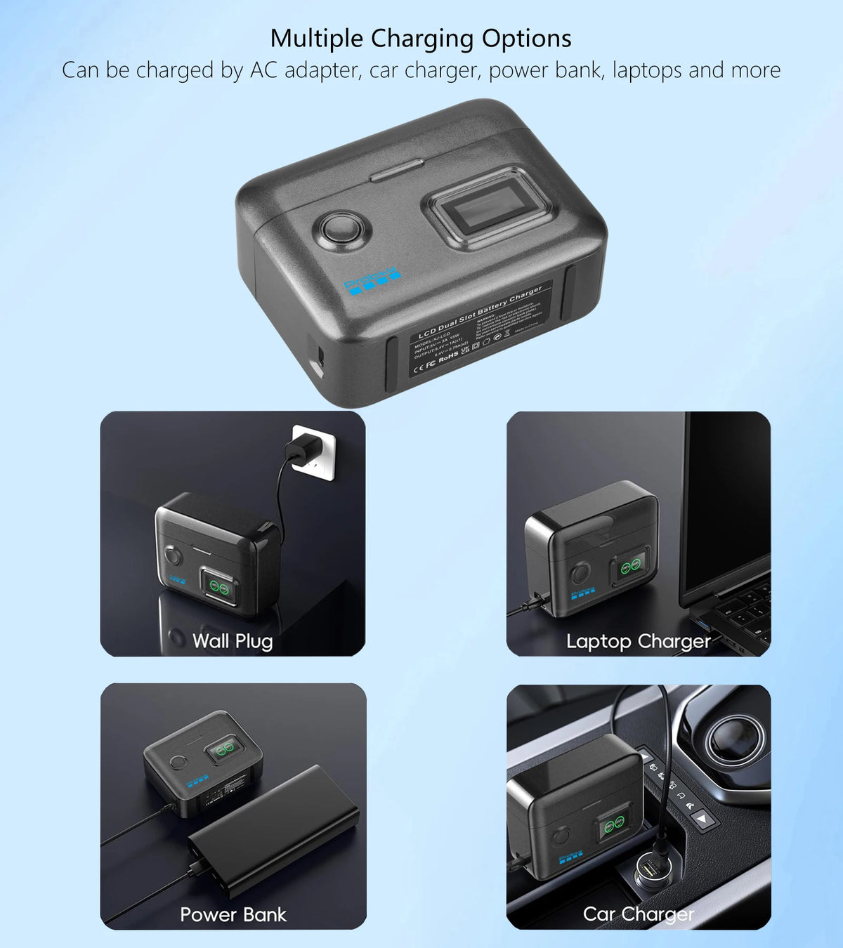 Probty EN-EL25 Portable Fast Charger With Smart Digital Display for Nikon Z50 II, Z50, Z30, Z fc,Camera