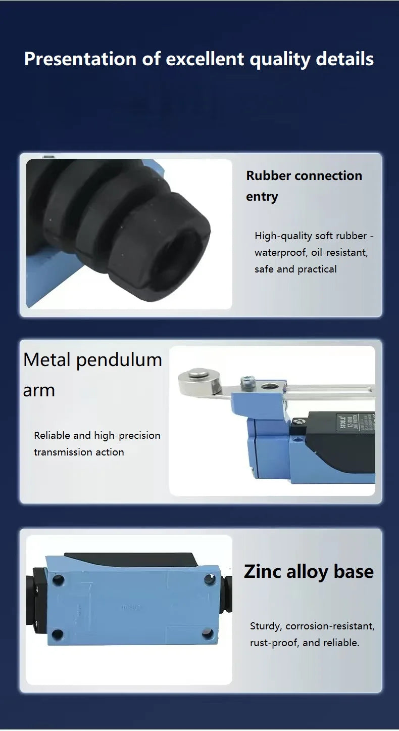 High-Quality Water and Oil Proofing Limit Switches TZ-8104, TZ-8108, TZ-8111, TZ-8122, Small Contact Type Limit Switches
