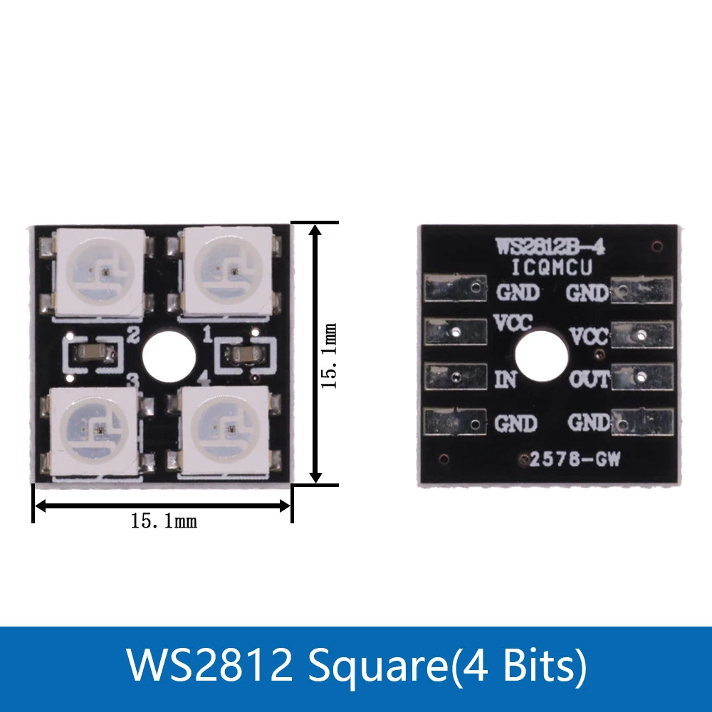 5V 1Bit 3 4Bit 7 8Bit 9 12Bit 16Bit 24Bit 32Bit 64 Bits WS2812 5050 RGB LED Ring Lamp Light + Integrated Drivers For Arduino Diy