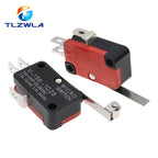 16A 250VAC SPDT Momentary Travel Limit Micro Switch 1NO1NC 3/6Pin Lever Roller V-15 V-151 V-152 V-153 V-154 V-155 Microswitch