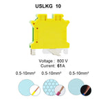 4PCS Wire Electrical Conector Terminal Connector Screw Cable Din Rail Terminal Blocks Strip Power Distribution Block Terminator