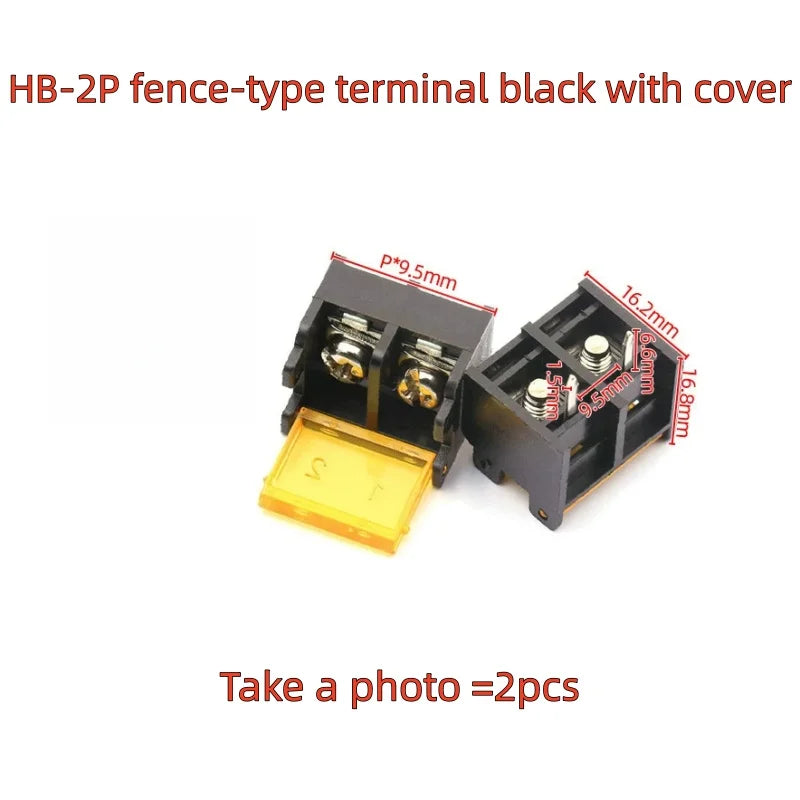 2pcs HB9500-2P 3P 4P 5P 6P 7P 8P 9P 10Pin PCB Screw Terminal Block Connector HB-9500 300V 30A Lid Barrier Terminal 9.5MM Pitch
