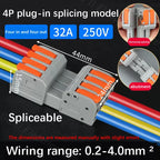 Male Female Docking Mini Quick Wire Connector Universal Compact Electrical Wiring Connectors Push-in Conductor Terminal Block