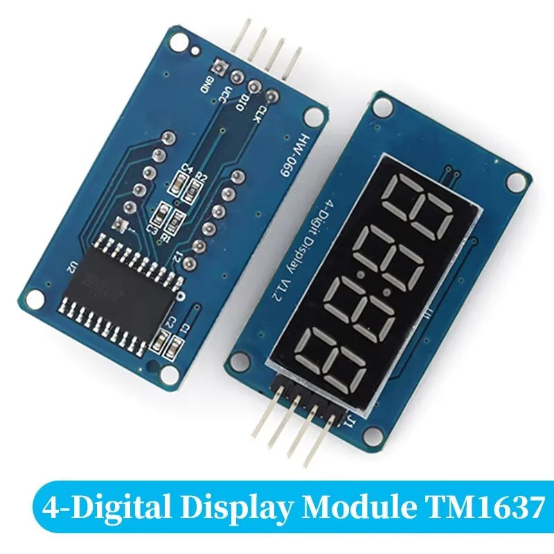 MGQH TM1637 4Bits / TM1638 / 74HC595 8 bit Digital LED Display Module 7 Segment 0.36Inch Clock RED Anode Tube Four Serial Driver