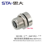 3 4 5 6 8 Pins M8 Solder Welding A D Coding Male Female Panel Mount IP67 Sensor Circular Connectors